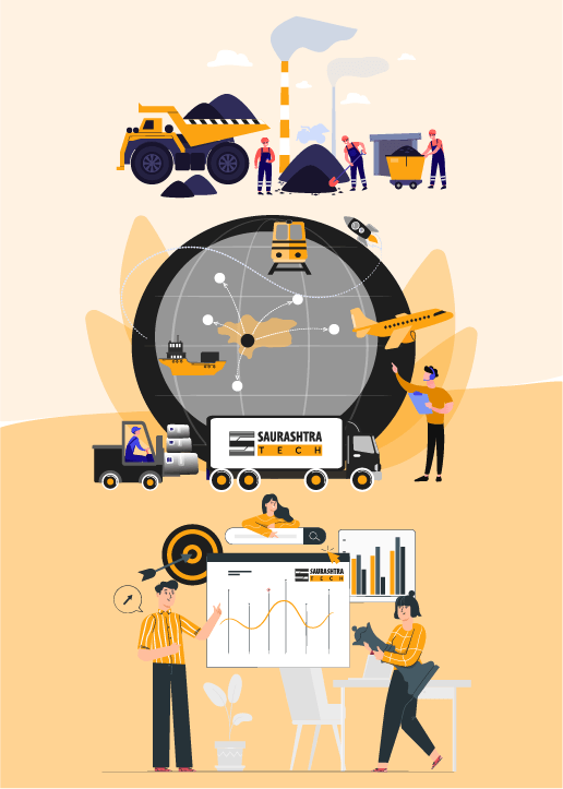 Search Engine Optimization SEO Industries Illustration | Saurashtra Tech