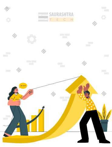 Two Persons Representing Business Growth Illutration - Services Page Hero Section